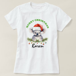 Jul Oz Djur Koala Matchande Kvinnors T Shirt