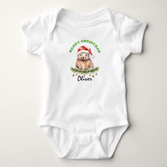 Jul Oz Djur Vombat Familj Matchande T Shirt (Framsida)