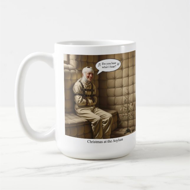 Jul på asylen kaffemugg (Vänster)