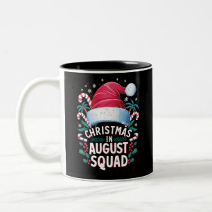 Jul på August Squad Funny Summer Julafton Två-Tonad Mugg