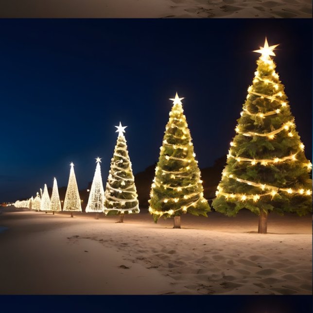 Jul på Beach Throw Blanket Filt (On The Beach Christmas Tree Throw Blanket!)