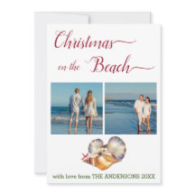 Jul på Beach White Seashells Collage