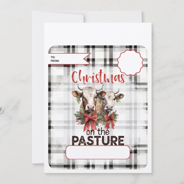 Jul på betespengarna julkort (Framsida)