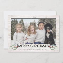 Jul på bondgård | Svartvit buffelkontroll Julkort