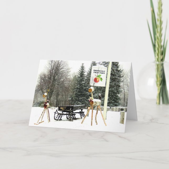 Jul på Brookdale Fruit Farm i Hollis, NH Helgkort (Framsida)