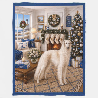 Jul på Cape Cod ,Borzoi Fleecefilt