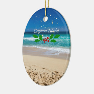 Jul på Captiva Island, Florida Julgransprydnad Keramik