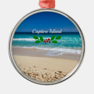 Jul på Captiva Island, Florida Metall Ornamen Julgransprydnad Metall