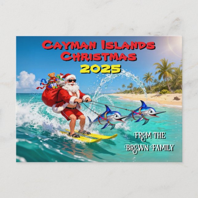 Jul på Caymanöarna vykort (Framsida)