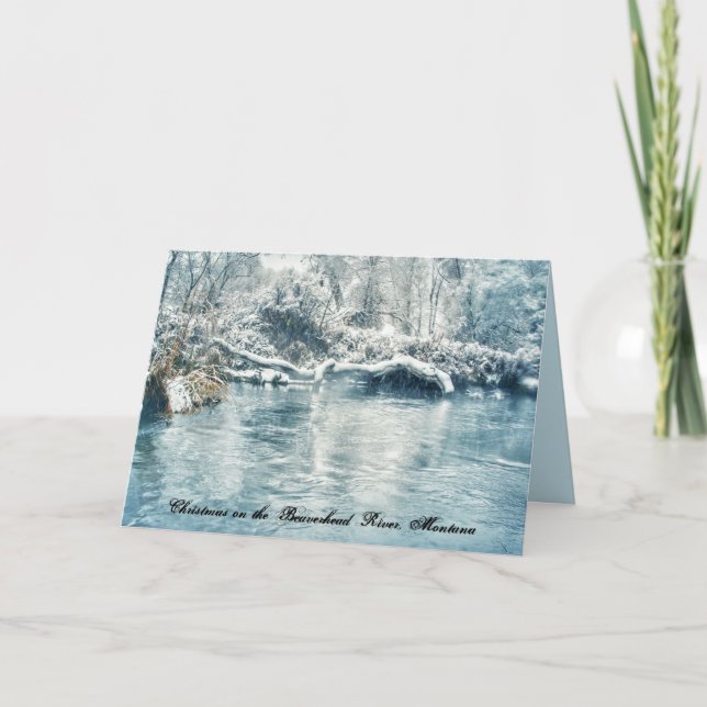 Jul på den Beaverhead floden, Montana Helgkort (Framsida)