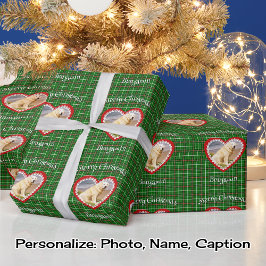 Jul på din anpassningsbar på husfoto mönster presentpapper