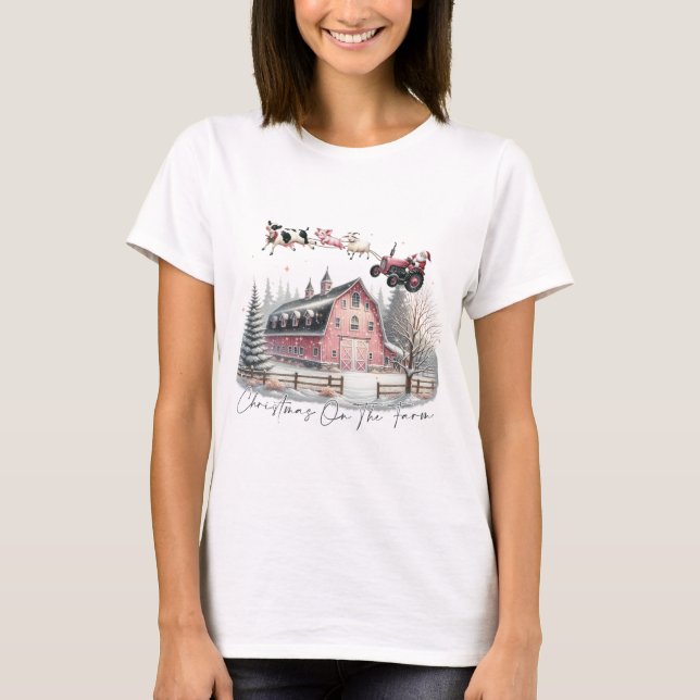 Jul på gården, God jul T Shirt (Framsida)