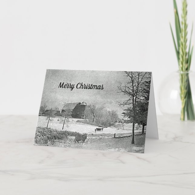 Jul på gården kort (Framsida)