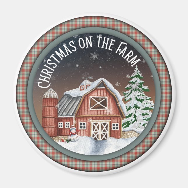 Jul på gården magnet (Framsidan)