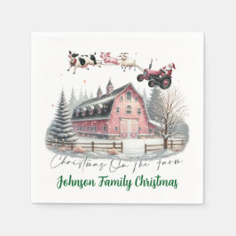 Jul på gården pappersservett