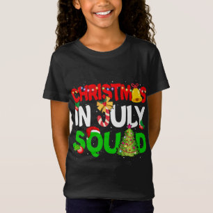 Jul på Juli Squad Funny Summer Julafton T Shirt