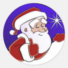 Jul på julklapp för helgdag runt klistermärke