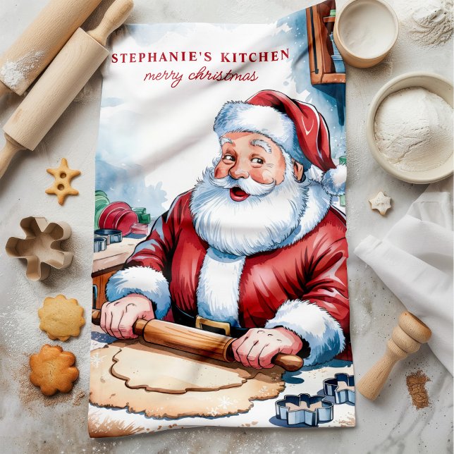 Jul på jultomtens Personlig Kökshandduk (Skapare uppladdad)