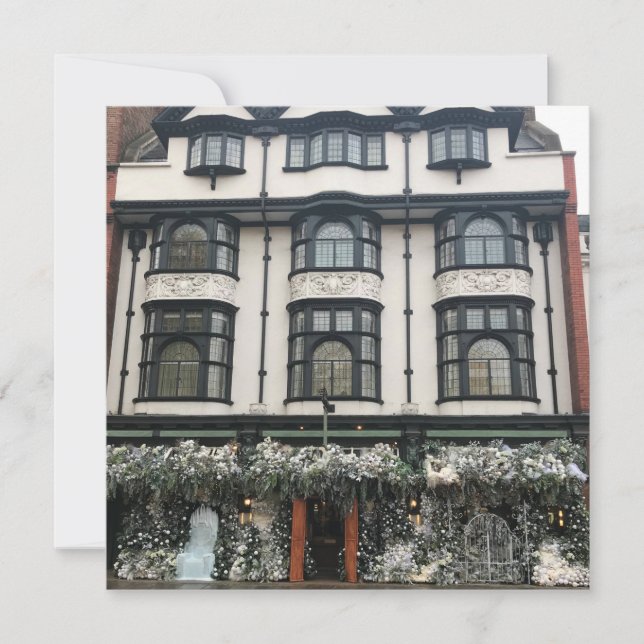 Jul på Kung Road, Chelsea, London UK Julkort (Framsida)