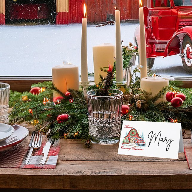 Jul på landet placeringskort (Skapare uppladdad)