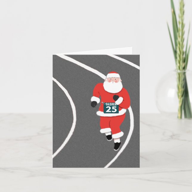 Jul på löpning helgkort (Framsida)