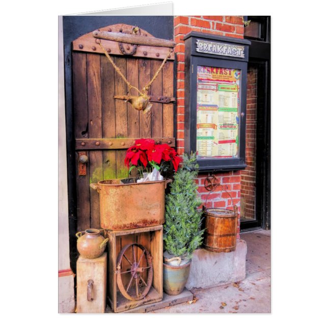 Jul på Main Street Hälsningskort (Framsidan)