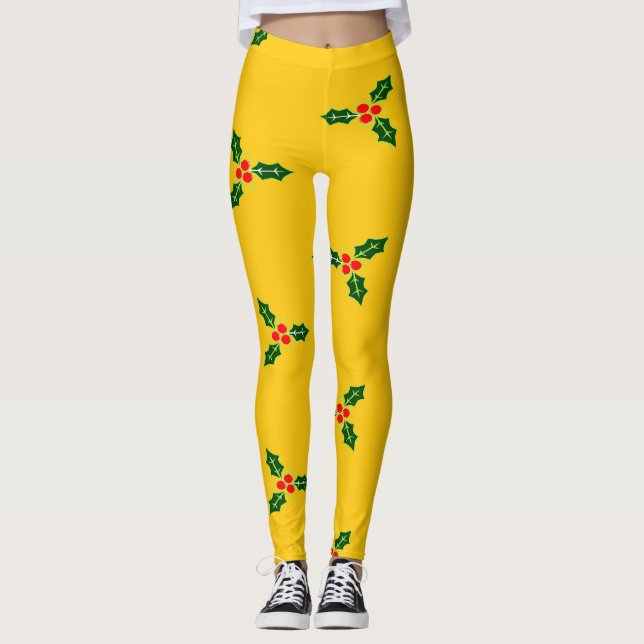 Jul på orange leggings (Framsida)