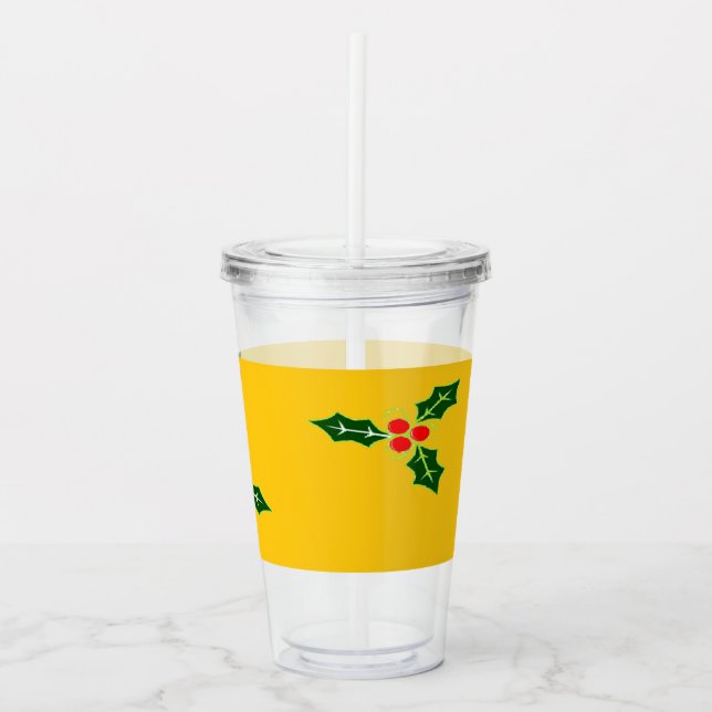 Jul på orange take away mugg (Framsida)