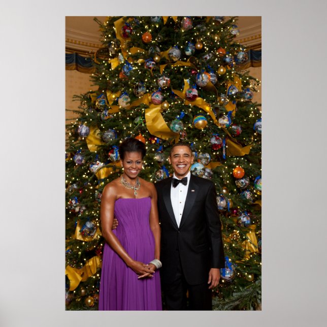 Jul på president Barack Obama och Michelle Poster (Framsidan)