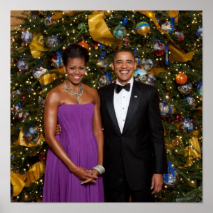 Jul på president Barack Obama och Michelle Poster