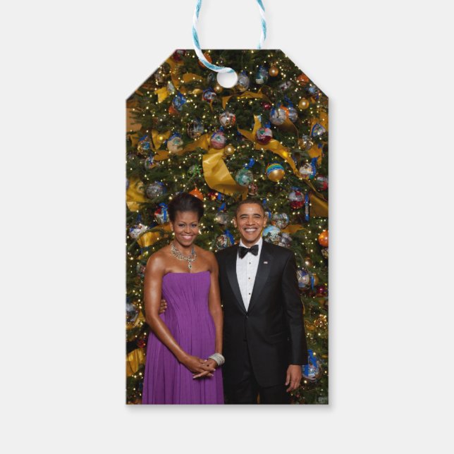 Jul på president Barack Obama och Michelle Presentetikett (Framsidan)