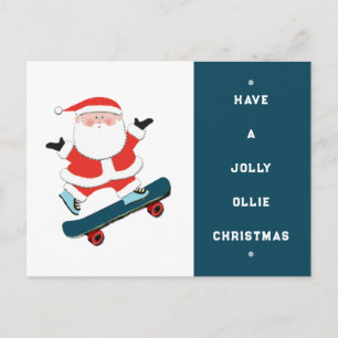 Jul på skateboard helg vykort