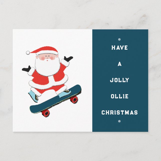 Jul på skateboard helg vykort (Framsida)