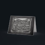 Jul på skript i kalktavla helgkort<br><div class="desc">Anpassa den här julbibeln Verse-posten med lösenskript från Isaiah 9:6... För oss ges en son: och hans namn skall kallas Wonderful, Counselor, MIGHTY GOD, The eviende Far, Prince of Peace. ~Isaiah 9:6 Mörk grått och svart krita med vit textgrafik gör en underbar avslappnad av Christian christmas hälsning. All design Copyright...</div>