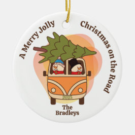 Jul på Snögubbarna i en Van Julgransprydnad Keramik