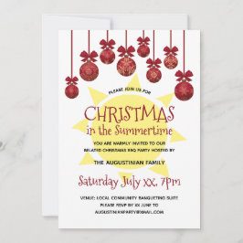 Jul på sommaren BBQ Party Inbjudningar