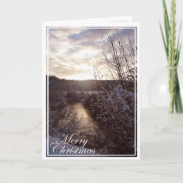 Jul på Spokane River Greeting Card Helgkort