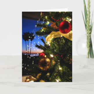 Jul på stranden helgkort