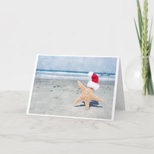 Jul på stranden helgkort