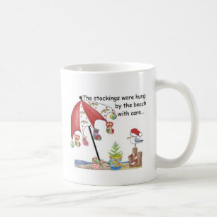 Jul på stranden kaffemugg