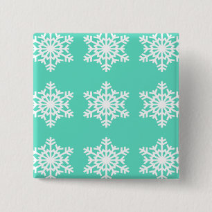 Jul på Tiffanys Aqua Blue Snöflingor Knapp