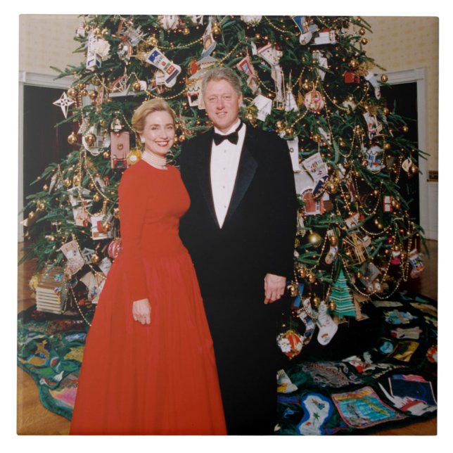 Jul på USA:s president Bill Clinton & Hillary Kakelplatta (Framsidan)
