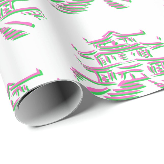 Jul Pagoda Pagodas-gåva Papper Presentpapper (Rullad Hörn)