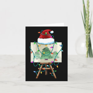 Jul Painter Design Santa Julafton Paint Artist Kort