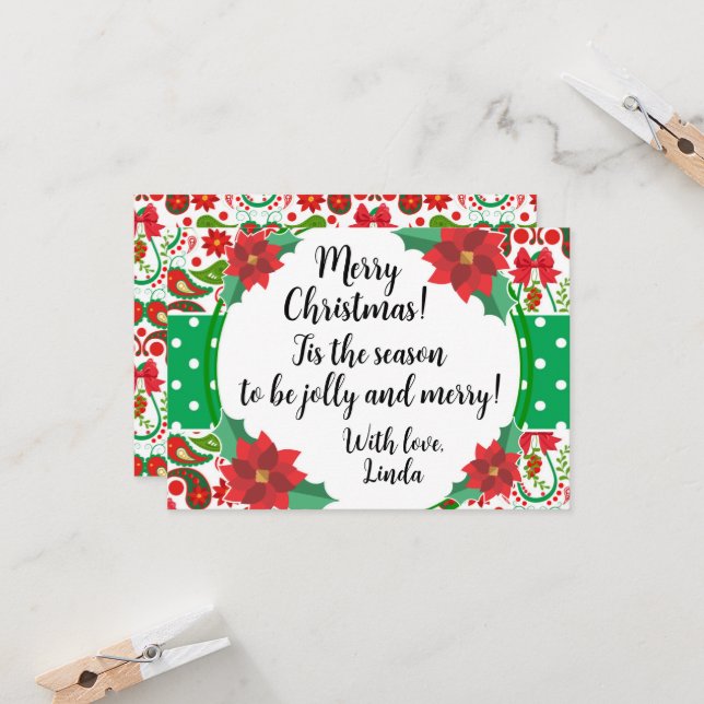 Jul Paisley & Poinsettia Jolly (Fram/Back In Situ)