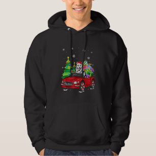 Jul Pajama American Eskimo Hund och Red Lastbil Hoodie