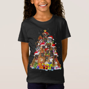 Jul Pajama Boxer Träd Julafton Gifts Hund Pappa Ma T Shirt