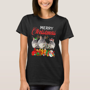 Jul Pajama Chinchilla Julafton Träd Ljus Anima T Shirt