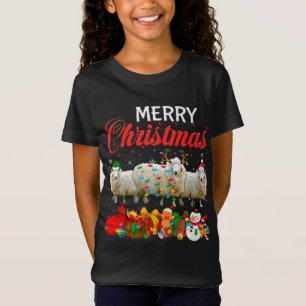 Jul Pajama får Älskare Julafton Träd Ljus Anim T Shirt