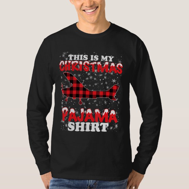 Jul Pajama Funny Aviation Airplan Gift T Shirt (Framsida)